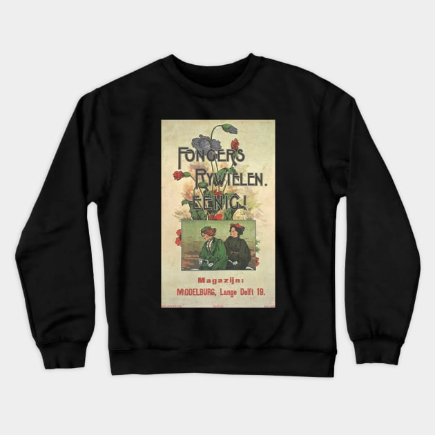 Fongers Rywielen - Vintage Bicycle Poster from 1915 Crewneck Sweatshirt by coolville